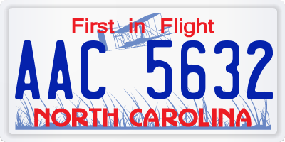 NC license plate AAC5632
