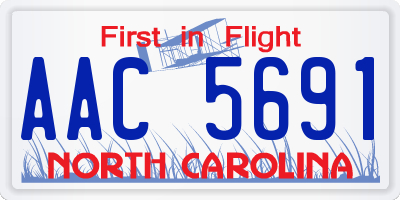 NC license plate AAC5691