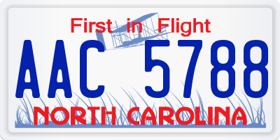 NC license plate AAC5788