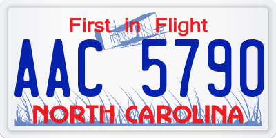 NC license plate AAC5790
