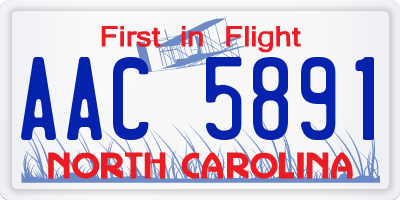NC license plate AAC5891
