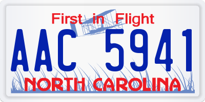 NC license plate AAC5941