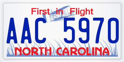 NC license plate AAC5970