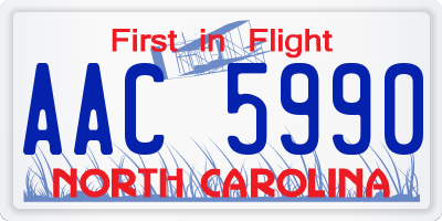 NC license plate AAC5990