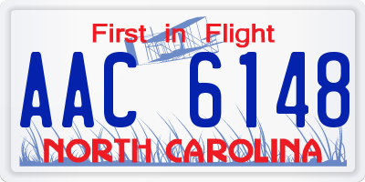 NC license plate AAC6148