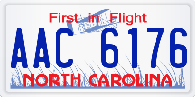 NC license plate AAC6176
