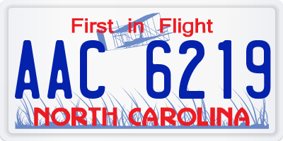 NC license plate AAC6219