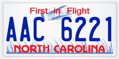 NC license plate AAC6221