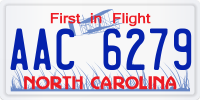 NC license plate AAC6279
