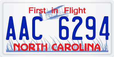 NC license plate AAC6294