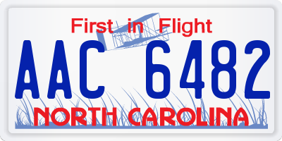 NC license plate AAC6482