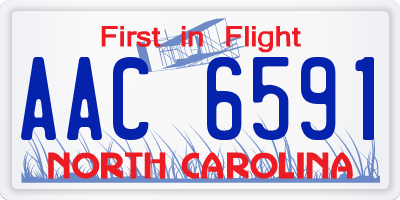 NC license plate AAC6591