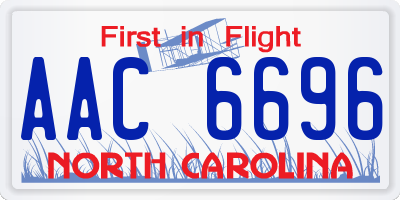 NC license plate AAC6696