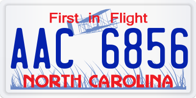 NC license plate AAC6856