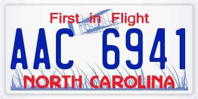 NC license plate AAC6941