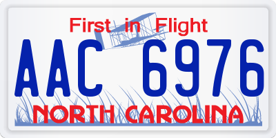 NC license plate AAC6976