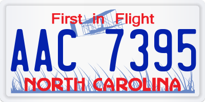 NC license plate AAC7395