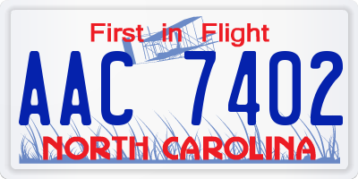 NC license plate AAC7402