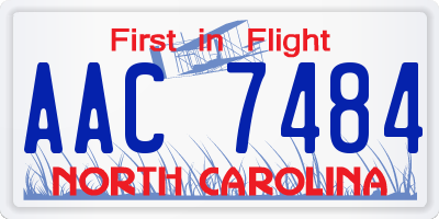 NC license plate AAC7484