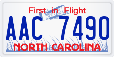 NC license plate AAC7490