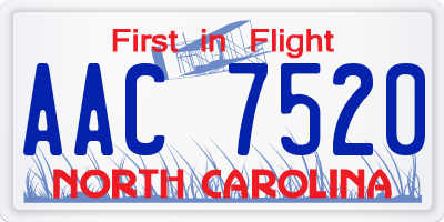 NC license plate AAC7520