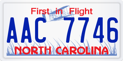 NC license plate AAC7746