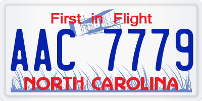 NC license plate AAC7779