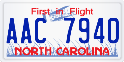 NC license plate AAC7940