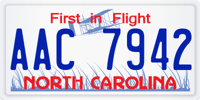 NC license plate AAC7942