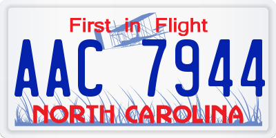 NC license plate AAC7944