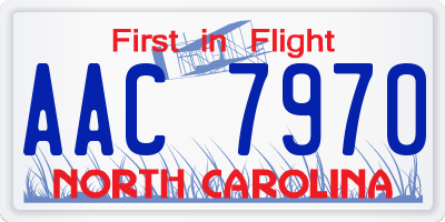 NC license plate AAC7970