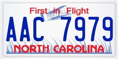 NC license plate AAC7979