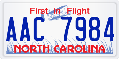 NC license plate AAC7984