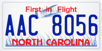 NC license plate AAC8056