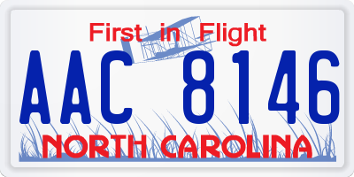 NC license plate AAC8146