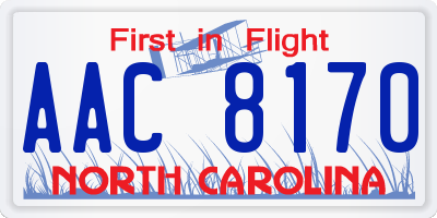 NC license plate AAC8170