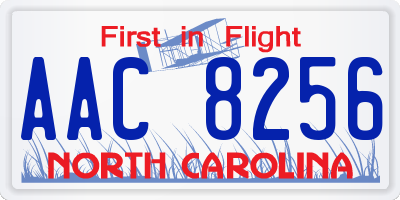 NC license plate AAC8256