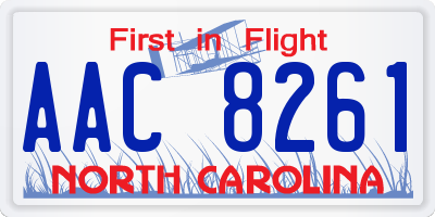 NC license plate AAC8261