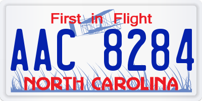 NC license plate AAC8284