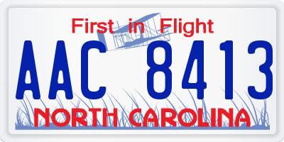 NC license plate AAC8413