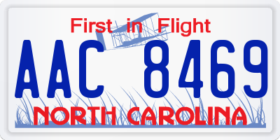 NC license plate AAC8469