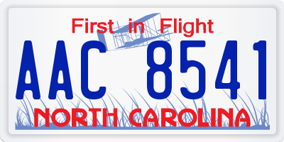 NC license plate AAC8541