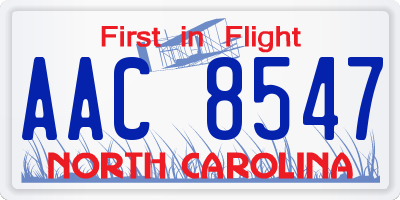 NC license plate AAC8547