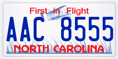 NC license plate AAC8555