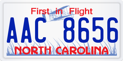 NC license plate AAC8656