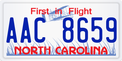 NC license plate AAC8659