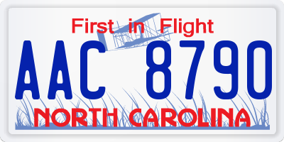 NC license plate AAC8790
