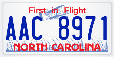 NC license plate AAC8971