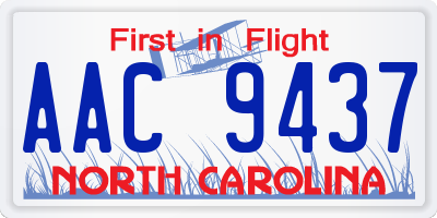 NC license plate AAC9437