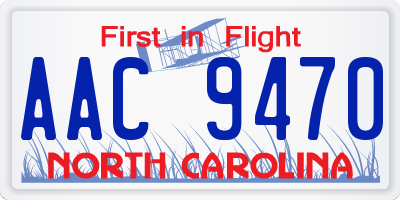 NC license plate AAC9470